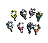 Set di 10 simpatici ammortizzatori da tennis in silicone con design a due colori per ridurre le vibrazioni e gli urti sulle corde della racchetta durante la pratica del gioco (blu)