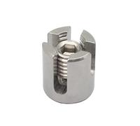 Set di 10 sistemi di crimpatura a 90 gradi in acciaio inox 316 per funi metalliche, da parete verde, per Cross Clip per fune in acciaio inox