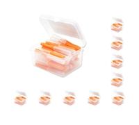 Set di 10 spazzole interdentali da 40 pezzi, con setole interdentali, per l'igiene orale, uso domestico, viaggi, vacanze, arancione, 0,6 mm