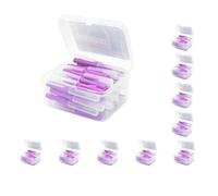 Set di 10 spazzole interdentali da 40 pezzi, con testa interdentale, per uso domestico, per uso domestico, 1,2-1,5 mm, colore: viola