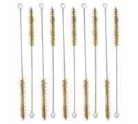 Set di 10 spazzole per la pulizia di tubi in filo di acciaio inossidabile, rimuove efficacemente sporco e ruggine con setole resistenti, adatte per tubi di diametro diverso (15 mm)