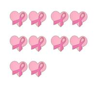 Set di 10 spille a forma di cuore in lega con chiusura per abbigliamento, cappelli, operatori sanitari, decorazione, accessori eleganti per matrimoni