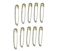 Set di 10 spille con strass scintillanti, eleganti spille di sicurezza per indumenti da donna e gonne, One Size, come descritto