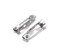 Set di 10 spille da 25 mm per creazione di gioielli e altri accessori, Metallo, grigio