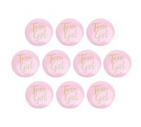 Set di 10 spilli a bottone, in ferro, per feste e feste, accessori per abbigliamento, baby shower, decorazione per bambini, spille per sesso rivelare distintivi (#1)