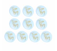 Set di 10 spilli a bottone, in ferro, per feste e feste, accessori per abbigliamento, baby shower, decorazione per bambini, spilli per sesso rivelare distintivi