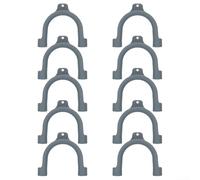 Set di 10 staffe di montaggio in plastica a forma di U per fissare tubi flessibili su lavatrici, lavastoviglie e asciugatrici, adatte per tubi inferiori a 26 mm