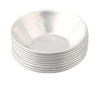 Set di 10 stampi in alluminio per crostata di uova, mini teglie da forno, per cupcake, biscotti, budino, dessert, riutilizzabili, accessori da cucina, 7 x 4 x 2 cm
