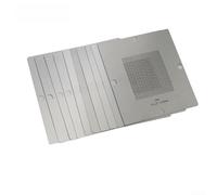 Set di 10 stencil in acciaio per compiti di matrice a sfera BGA con maglie di dimensioni tra cui 0,30 0,35 0,40 0,45 0,50 0,55 e 0,60 milioni (80 x 80)
