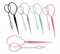 Set di 10 strumenti per lo styling di coda e capelli Topsy - Coda di cavallo, anelli per trecce francesi in grandi e piccoli, strumenti per tirare i capelli, per donne e ragazze