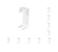 Set di 10 supporti per ferro arricciacapelli da parete, organizer per ferri da stiro, colore bianco, 12 x 5,2 cm