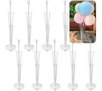 Set di 10 supporti per palloncini multiuso per decorazione da tavolo, per laurea, compleanno, baby shower, Natale, festa di rivelazione del sesso, base per supporto da tavolo con palloncini