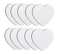 Set di 10 tappetini per sublimazione fai da te di diverse forme, per progetti di decorazione della casa (cuore)