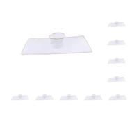 Set di 10 tappetini riutilizzabili per lettino da massaggio con foro per il viso, colore bianco