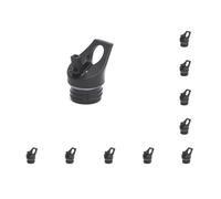 Set di 10 tappi per bottiglia d'acqua a bocca larga per bevande con tappo di ricambio per tazza con manico riutilizzabile portatile con spazzola per la pulizia ugello O-ring