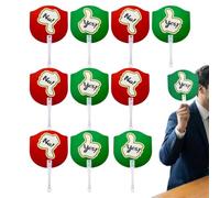 Set di 10 targhe di risposta su entrambi i lati, sì/no
