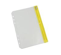 Set di 10 tasche per raccoglitore, 6 fori, con cerniera, buste per fogli sfusi, multiuso, per riporre documenti