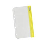 Set di 10 tasche per raccoglitore, 6 fori, con cerniera, buste per fogli sfusi, multiuso, per riporre documenti