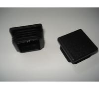 Set di 10 Terminali Tappi Nero PVC per Tubo 120x120 mm Quadrato Pinna