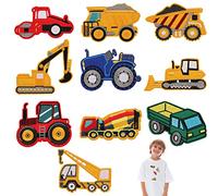 Set di 10 toppe per veicoli, può essere cucita/stirata ricamata, toppa termoadesiva per bambini, adatta per jeans, giacche, camicie, cappelli, ecc.