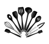 Set di 10 utensili da cucina antiaderenti in silicone, 4 colori, utensili da cucina, pentole, spazzola da cucina, pala for friggere, scatola for rompere le uova(Mobile phone)