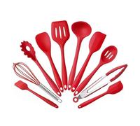 Set di 10 utensili da cucina antiaderenti in silicone, 4 colori, utensili da cucina, pentole, spazzola da cucina, pala for friggere, scatola for rompere le uova(4K 3.5X 90X)