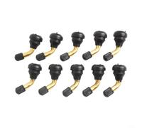 Set di 10 valvole per pneumatici a 45 gradi per pneumatici senza camera d'aria per ciclomotore, scooter, ideale per fori del cerchione 11 3 11 5 mm