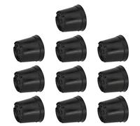 Set di 10 vasi per piante in plastica nera con 8 varianti di dimensioni, stampati a iniezione con doppi livelli di drenaggio progettati per promuovere una crescita sana delle piante (B120-1#)