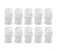 Set di 10 vasi quadrati in plastica con coperchio a cupola per umidità e vassoi di drenaggio, per esigenze di propagazione di erbe e piante grasse (13,5 cm, bianco)