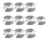 Set di 10 ventose a doppia faccia con design in plastica trasparente, per il fissaggio su superfici lisce come vetro, battenti e pareti in casa o in ufficio (30 mm)