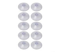 Set di 10 ventose trasparenti per cucina e bagno, ganci da parete in vetro, adatti per appendere piccoli oggetti e organizzare lo spazio (45 mm)