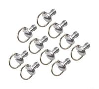 Set di 10 viti ad anello a D in acciaio inox da 1/4", compatibili con treppiedi e monopiede, piastre a sgancio rapido per un montaggio sicuro