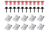 Set di 10 viti Torx T30, dadi a U e fibbie in plastica rossa per Ford C-Max, Escape, Focus, Explorer e Transit Connect