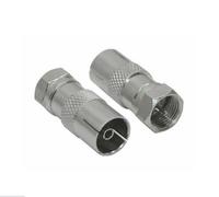 Set Di 10 X Pezzi Adattatori Connettore F Maschio/Spina Coassiale F (FC-026)