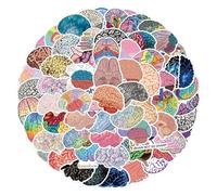 Set di 100 adesivi cervello, impermeabili, in vinile, per laptop, bambini, auto, moto, skateboard, bagagli, valigie, computer, graffiti Decal