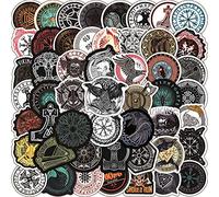 Set di 100 adesivi per totem vichinghi, impermeabili, in vinile per laptop, bambini, auto, moto, skateboard, bagagli, valigie, computer, graffiti Decal