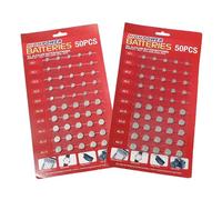 Set di 100 batterie a bottone AG3 AG4 AG10 AG12 AG13 batterie a bottone per orologio
