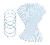Set di 100 braccialetti fluorescenti + 100 connettori - qualità premium, Taglia unica, Plastica, Nessuna pietra preziosa