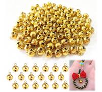 Set Di 100 Campanelle in Rame Da 11x8 Mm, Campanellini Sonagli Piccoli Colore Oro, Con Occhiello Da 2 Mm, Sonagli Ideali Per Decorazioni E Creazioni Artigianali Campanelle Per Portachiavi