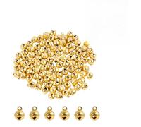 Set Di 100 Campanelle in Rame Da 11x8 Mm, Campanellini Sonagli Piccoli Colore Oro, Con Occhiello Da 2 Mm, Sonagli Per Decorazioni E Creazioni Artigianali Campanelle Per Portachiavi