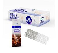Set di 100 candele magiche per compleanno per bambini e adulti, 14/18 cm, confezione da 100 pezzi, per 40 secondi, categoria F1