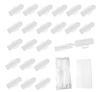 Set di 100 clip per cavi 3010, etichette per cavi riutilizzabili, etichettatura per cavi elettrici, cavi di rete, ufficio, armadietti elettrici
