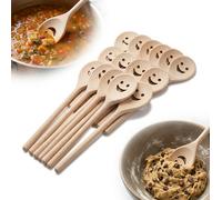 SET DI 100 CUCCHIAI IN LEGNO DI FAGIATO 20 cm - con intaglio a forma di "sorriso