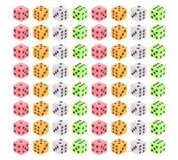 Set Di 100 Dadi Colorati in Plastica 8Mm a Sei Facce Con Numeri Chiari Per Giochi Da Tavolo E Attività Creative