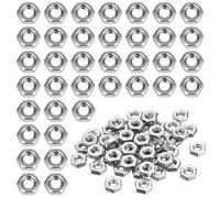 Set di 100 Dadi esagonali M10, in Acciaio Inox, Dado Esagonale Acciaio Zincato con Filettatura Fine Dado Esagonali Zincati Piatti Dadi Filettati Adatti, per Viti, Bulloni Filettati e Barre Filettate