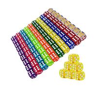 Set di 100 dadi, giochi da tavolo, dadi trasparenti, cubi a sei lati, set di dadi da gioco, 6 pezzi per giochi di carte da tavolo, giochi e feste