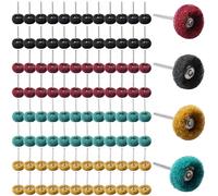 Set di 100 dischi abrasivi da 25 mm, per Dremel, disco abrasivo a forma di T, fusto da 3 mm, mini ruote abrasive, per lucidare, pulire e rimuovere la ruggine di metallo