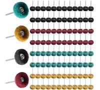 Set di 100 dischi abrasivi da 25 mm, per Dremel, disco abrasivo a forma di T, per lucidare, pulire e rimuovere la ruggine di metallo, fusto da 3 mm, mini ruote abrasive