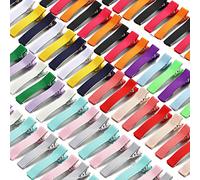 Set di 100 fermagli per capelli piatti con nastro gros grain coperte, fermagli per capelli