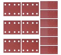 Set di 100 fogli abrasivi da 189 mm*93 mm, con gancio e anello per carta vetrata, grana 40/60/80/120/180/240, set di fogli abrasivi a 8 fori, compatibile con Makita BO4555 BO4554 BO4561